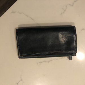 Fossil Leather Trifold Wallet  Black